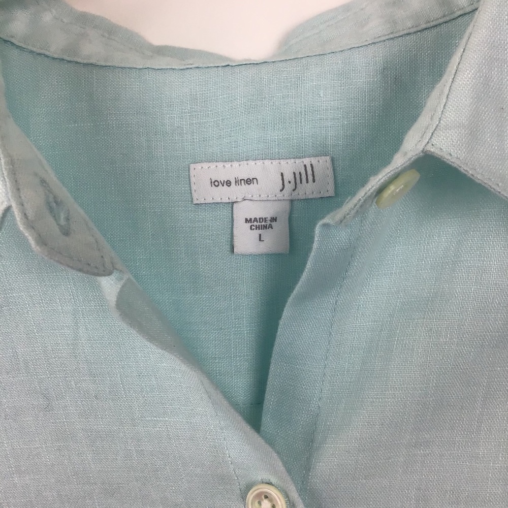 J. Jill Light Blue Sleeveless Tunic - Picture 3 of 6